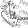 Превью - 1088-C100 FEBEST Паразитный / ведущий ролик, поликлиновой ремень (фото 2)