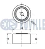 Превью - 540075 RUVILLE Паразитный / Ведущий ролик, зубчатый ремень (фото 2)