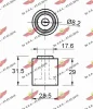 Превью - 03.285 AUTOKIT Паразитный / Ведущий ролик, зубчатый ремень (фото 2)