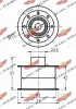 Превью - 03.80371 AUTOKIT Паразитный / Ведущий ролик, зубчатый ремень (фото 2)