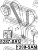 Превью - 1288-SAN FEBEST Паразитный / Ведущий ролик, зубчатый ремень (фото 2)