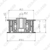 GTC0530 GMB Паразитный / Ведущий ролик, зубчатый ремень