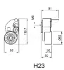 Превью - BE-H23 JAPANPARTS Устройство для натяжения ремня, ремень ГРМ (фото 2)