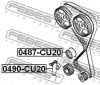 0490-CU20 FEBEST Устройство для натяжения ремня, ремень ГРМ