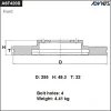 Превью - A6F420B ADVICS Тормозной диск (фото 2)