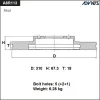 Превью - A6R113B ADVICS Тормозной диск (фото 2)