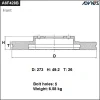 Превью - A6F428B ADVICS Тормозной диск (фото 2)