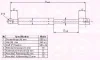 00167102 KLOKKERHOLM Газовый амортизатор крышки багажника, заднего стекла, капота