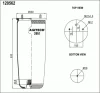 3951P AIRTECH Пневмопод. без стак. 951mb h610 2шп.m12 смещ.25. 1отв-шт.m22 н: 1шп.m16 bpw 30-1