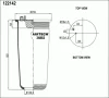 34883P AIRTECH Пневмопод. без стак. 1шп-шт.m16 смещ.84 1шп.m12 низ: отв.d130.8 man tga