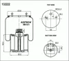 3941-01KPP AIRTECH Пневмопод.со стак. 941mb h523 2шп.m12смещ.25. 1отв.штуц.m22.поршень пластик bpw