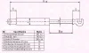 90407100 KLOKKERHOLM Газовый амортизатор крышки багажника, заднего стекла, капота