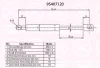 95407120 KLOKKERHOLM Газовый амортизатор крышки багажника, заднего стекла, капота