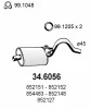 34.6056 ASSO Средний глушитель выхлопных газов
