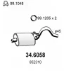 34.6058 ASSO Средний глушитель выхлопных газов
