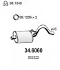 34.6060 ASSO Средний глушитель выхлопных газов