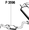 P3596 FENNO Средний глушитель выхлопных газов