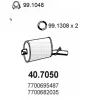 40.7050 ASSO Глушитель выхлопных газов конечный