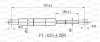 Превью - GSR6470.00 OPEN PARTS Газовая пружина, крышка багажник (фото 2)