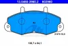 Превью - 13.0460-3960.2 ATE Комплект тормозных колодок, дисковый тормоз (фото 3)