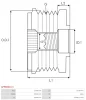 Превью - AFP6001(V) AS-PL Механизм свободного хода генератора (фото 4)