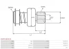 SD0072(BOSCH) AS-PL Привод с механизмом свободного хода, стартер