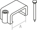 Thumbnail - SMZ2-85224-50 STARFIX Скоба для крепления прямоугольного кабеля 8 мм белая с гвоздем 50 штук (фото 2)