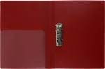 Thumbnail - NP1475R INФОРМАТ Папка с прижимами А4 1 прижим красный пластик 750 мкм карман (фото 3)