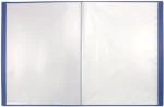 Thumbnail - NP0155-40B INФОРМАТ Папка с файлами А4 40 файлов синий пластик 600 мкм карман (фото 2)