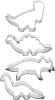 Thumbnail - 17062 MARMITON Формочки для печенья 8-10 см Динозаврики 4 штуки (фото 1)