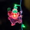 Thumbnail - 501-022 Neon-Night Фигура светодиодная Снеговик с подарком 9 см RGB (фото 2)