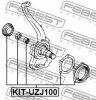 Thumbnail - KIT-UZJ100 FEBEST Ремкомплект, поворотный кулак (фото 2)