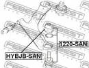 Thumbnail - HYBJB-SAN FEBEST ремонтный комплект, несущие / направляющие шарниры (фото 2)