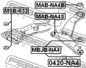 Thumbnail - MBJB-NA4 FEBEST ремонтный комплект, несущие / направляющие шарниры (фото 2)