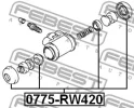 Thumbnail - 0775-RW420 FEBEST Ремкомплект, колесный тормозной цилиндр (фото 2)