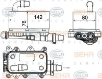 8MO 376 725-101 BEHR/HELLA/PAGID Масляный радиатор кпп/акпп