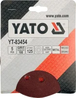 Круг на липучке 125ммР100-5шт YATO YT-83454