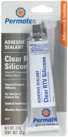 Герметик прозрачный clear rtv silicone adhesive sealant PERMATEX 80050