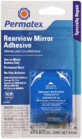 Клей набор для вклейки зеркал заднего вида Rearview Mirror Adhesive: клей в блистере + салфетка-активатор, одобрен GM, Chrysler, Ford, 9 мл PERMATEX 81844