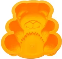 Форма для выпечки силиконовая мишка18х15х3,8 см оранжевая PERFECTO LINEA 20-001514