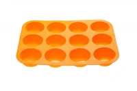 Форма для выпечки силиконовая прямоугольная на 12 кексов 33х25х3 см оранжевая PERFECTO LINEA 20-018714