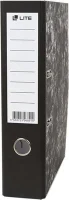Папка-регистратор 75 мм мрамор собранный черный LITE КР9075LT