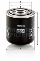 WD 920/5 MANN Фильтр, система рабочей гидравлики