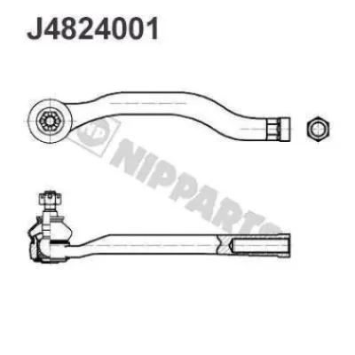 J4824001 NIPPARTS Наконечник поперечной рулевой тяги