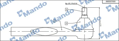 Наконечник поперечной рулевой тяги MANDO DSA020529