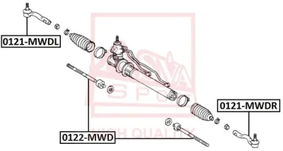 Наконечник поперечной рулевой тяги ASVA 0121-MWDL