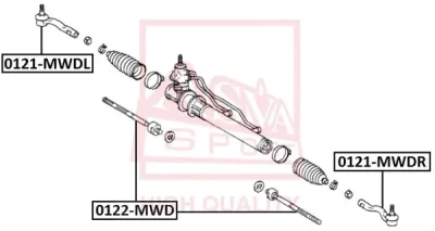 Наконечник поперечной рулевой тяги ASVA 0121-MWDR