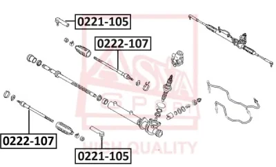 0221-105 ASVA Наконечник поперечной рулевой тяги