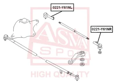 0221-Y61NL ASVA Наконечник поперечной рулевой тяги
