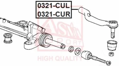 0321-CUR ASVA Наконечник поперечной рулевой тяги